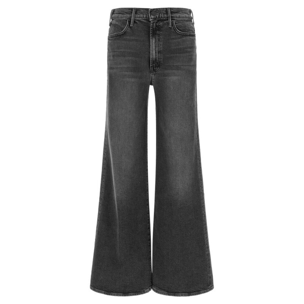 Mother Denim Gray Cotton Flared Women's Jeans